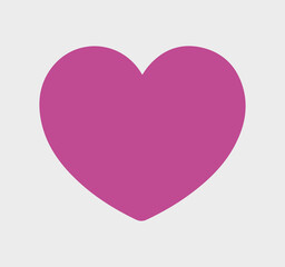 Purple heart icon vector illustration. Love, feeling, passion