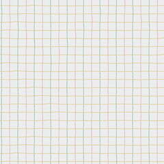 Seamless checkered repeating pattern with hand drawn grid. beige plaid background for wrapping paper, surface design and other design projects