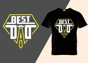 Best dad ever Typography T-shirt design