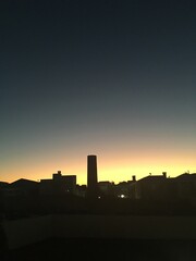 Sunset in the Curitiba city