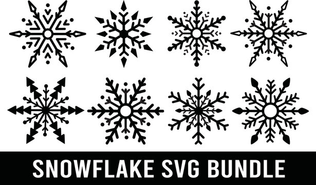 Christmas snowflake SVG bundle 