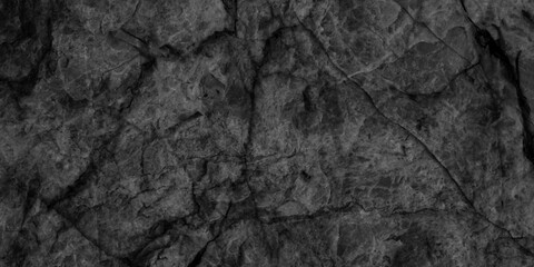 Abstract cracked stone wall texture, texture of old and grainy dark concrete wall, Panorama of Dark grey black slate grunge texture, black stone wall for cover, wallpaper and construction.