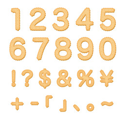 Cookies and biscuits material. number.