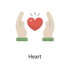 Heart  Vector Flat Icon Design illustration. Love Symbol on White background EPS 10 File