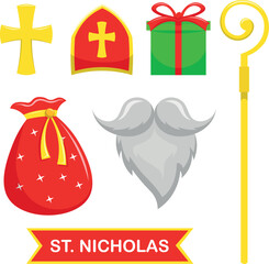 Set with objects St Nicholas