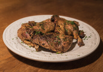 Plated duck confit