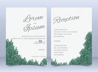 Elegant Greenery Wedding invitation
