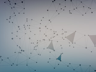 Block chain global network technology concept. Network nodes plexus background.