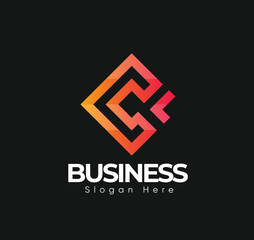 Obraz premium Minimal Colorful Company Logo design, Gradient Color With Unique Design, Premium Vector. Best Hi-Quality Design And Minimalist Concept, Agency Company Business Template Design.
