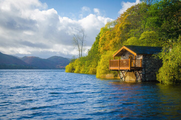 Fototapeta na wymiar Boathouse Lake District