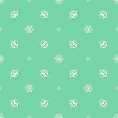 Christmas snowflakes seamless pattern for winter holidays
