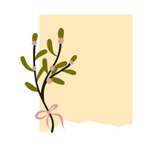 Note paper with organic plant