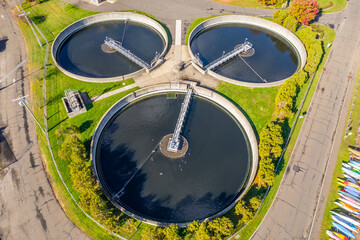 Water treatment facility from above