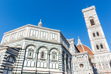 Fototapeta premium Exterior of the Cathedral of Santa Maria del Fiore in Florence, Tuscany, Italy, Europe