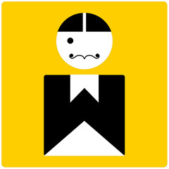 Mustache person design art illustration