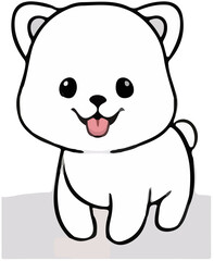 Illustration of a cute puppy