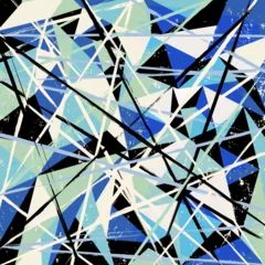 Foto op Plexiglas abstract geometric background pattern, with triangles, lines, paint strokes and splashes © Kirsten Hinte