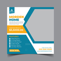 Home sale social media post template.