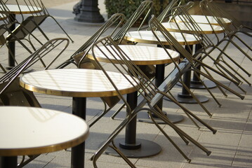 Terrasse de bar fermée