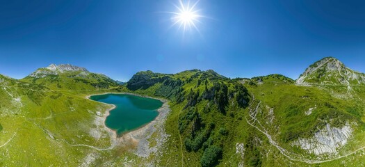 Beeindruckende Hochgebirgslandschaft am Formarinsee im Lechquellengebirge