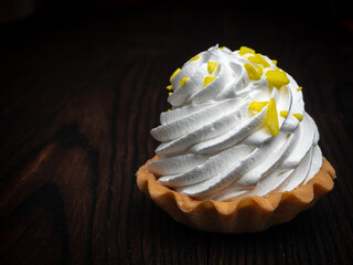 cake with cream and colored powder