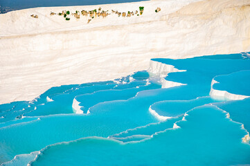 Natural travertine pools and terraces