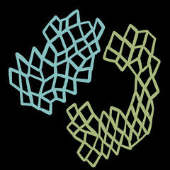 Modern Polygon editable vector Hand drawing pattern.