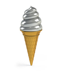 Ice Cream and Gold Cone