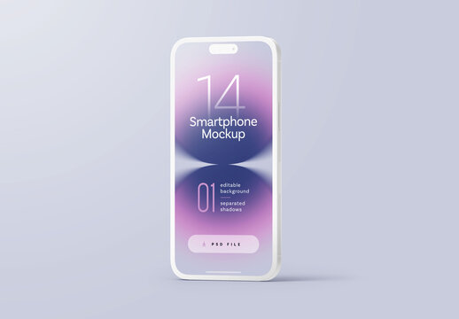 Clay Smartphone Mockup for App UI Presentation and Mobile Design Showcase