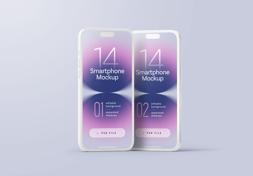 Clay Smartphone Mockup for App UI Presentation and Mobile Design Showcase