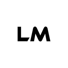 LM letter logo design with white background in illustrator, vector logo modern alphabet font overlap style. calligraphy designs for logo, Poster, Invitation, etc.