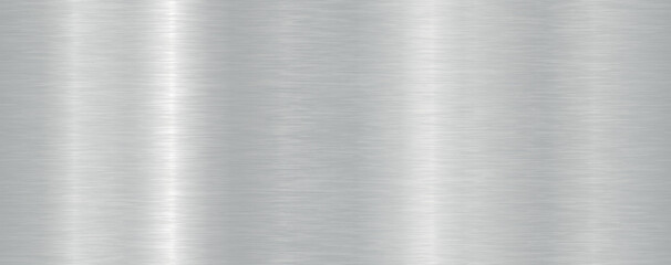 Seamless brushed metal texture. Vector steel background with scratches. - 544668502