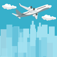 vector illustration business. and travel time Flight plane world earth trip path route