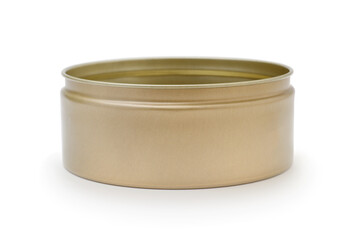 Tin can isolated on white.