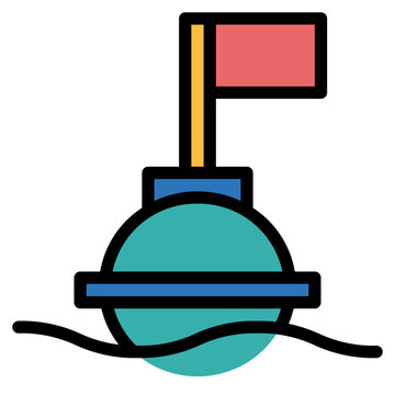 recommend clip art: Buoy filled outline icon style