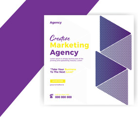 Creative digital marketing agency business social media post banner template design
