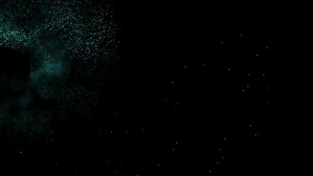 abstract animated particles. fireworks. the background. Underwater particles.