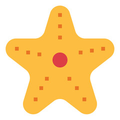 Sea life flat icon style