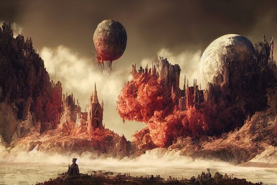 Terrible Fantasy Scenes, Digital Illustrations.