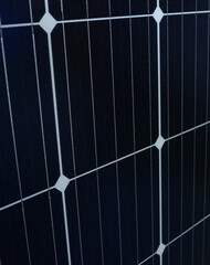 Solar panel battery, dark blue grid