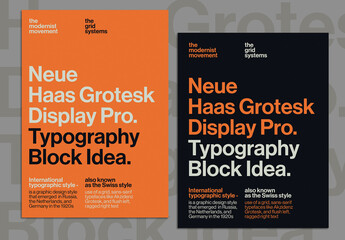 Stylish Poster Layout in International Typographic Style