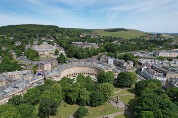 Buxton town Derbyshire peak district UK drone aerial view © Air Video UK 