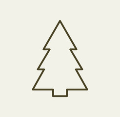 Christmas tree line icon. Christmas design element.