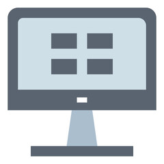 Computer flat icon style