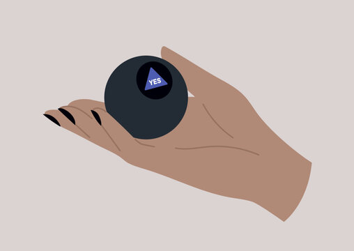 Ask a fortune teller ball, fun way to predict future or get an answer
