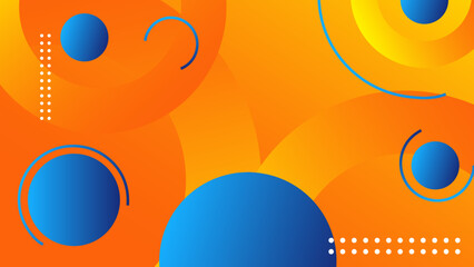 Abstract blue and orange background with modern trendy fresh color for presentation design, flyer, social media cover, web banner, tech banner