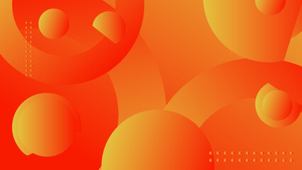 Abstract colourful orange minimal background with circle shapes. Vector abstract graphic design banner pattern presentation background wallpaper web template.