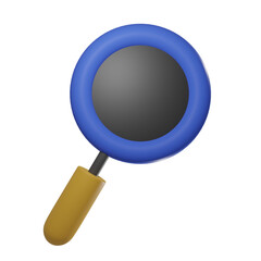 magnifying glass on white background