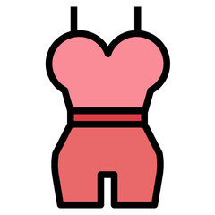 swimsuit filled outline icon style