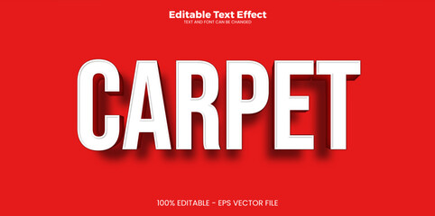 Carpet editable text effect in modern trend style - obrazy, fototapety, plakaty